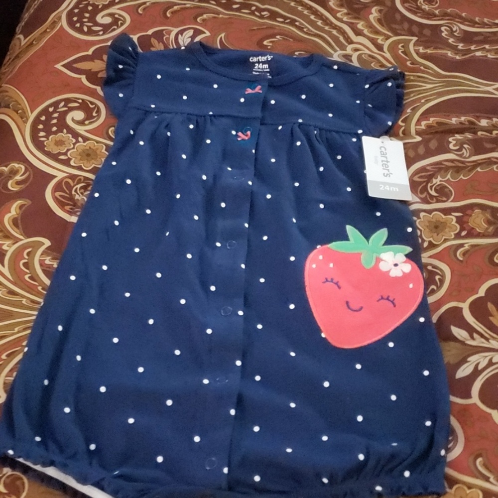 CARTER'S NAVY ROMPER SET